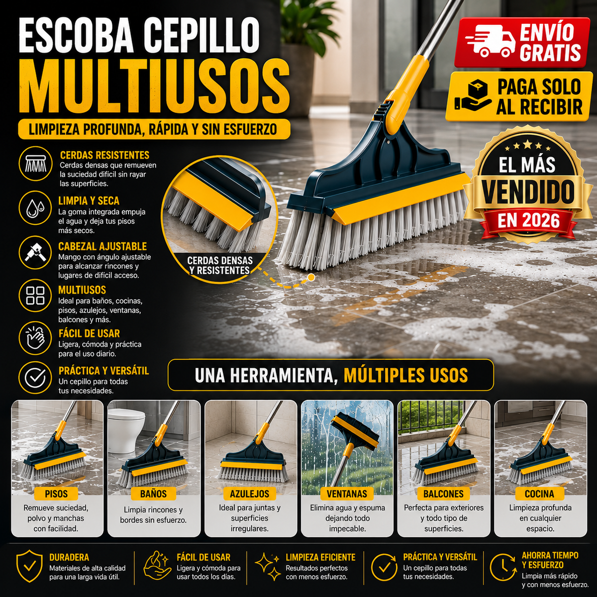 ESCOBA CEPILLO MULTIUSOS