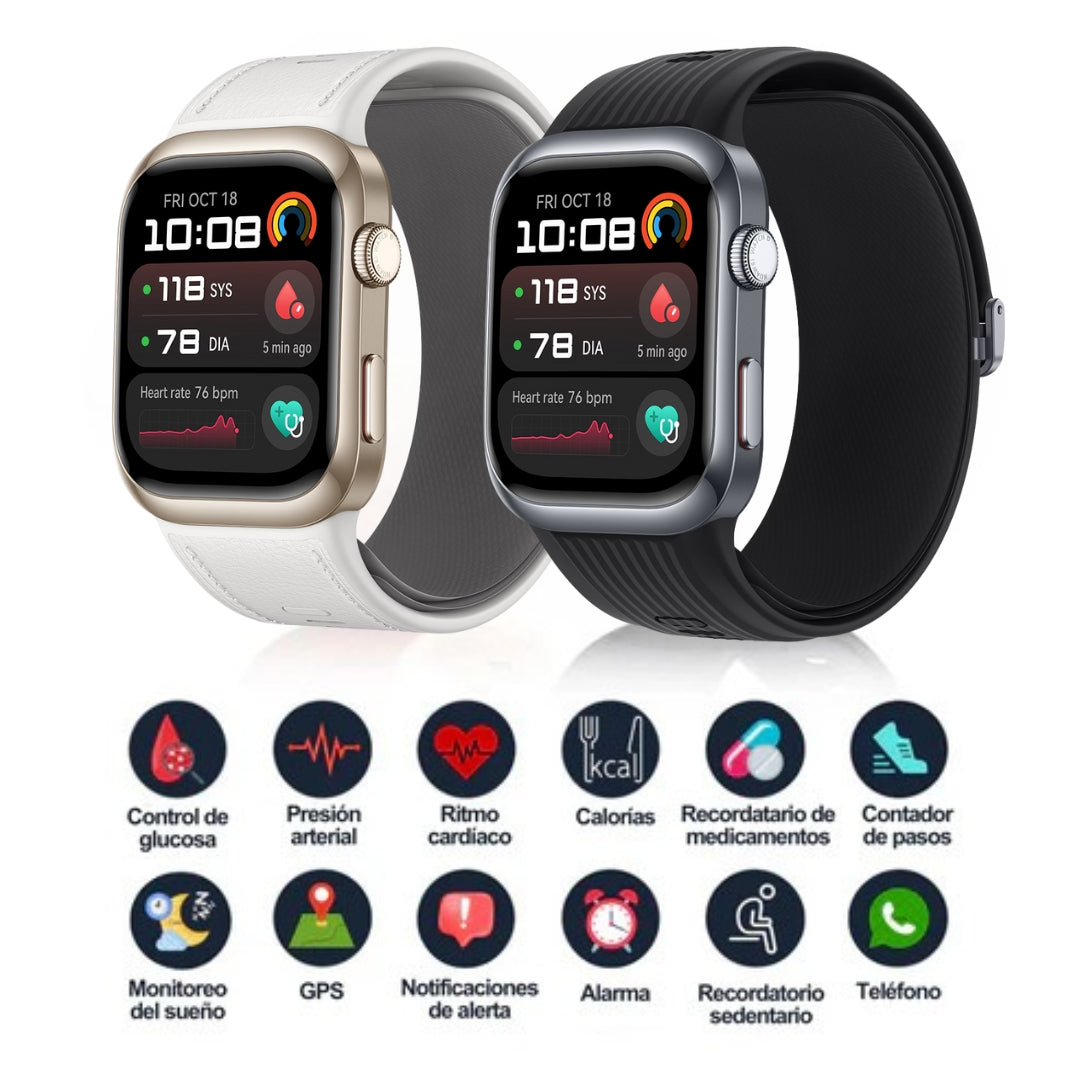 BLACK FRIDAY: SmartWatch X7 – Monitor Médico 3 en 1 (Glucosa, Presión, Riesgo de ACV) | Menú en español